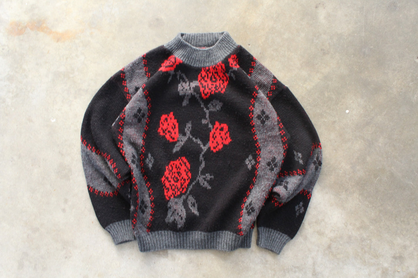 Vintage Rose Sweater- (M)