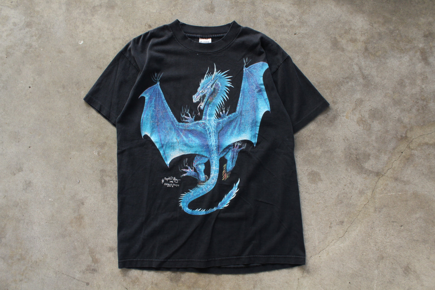 Vintage 90s Dragon Tee - (L)