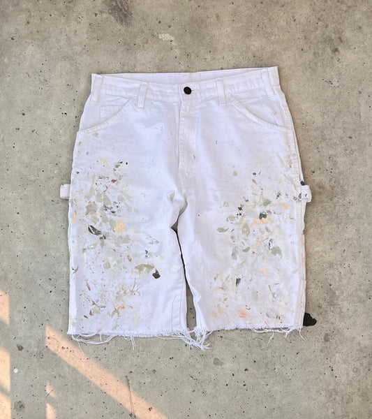 Vintage White Painter Dickies Shorts - (30)