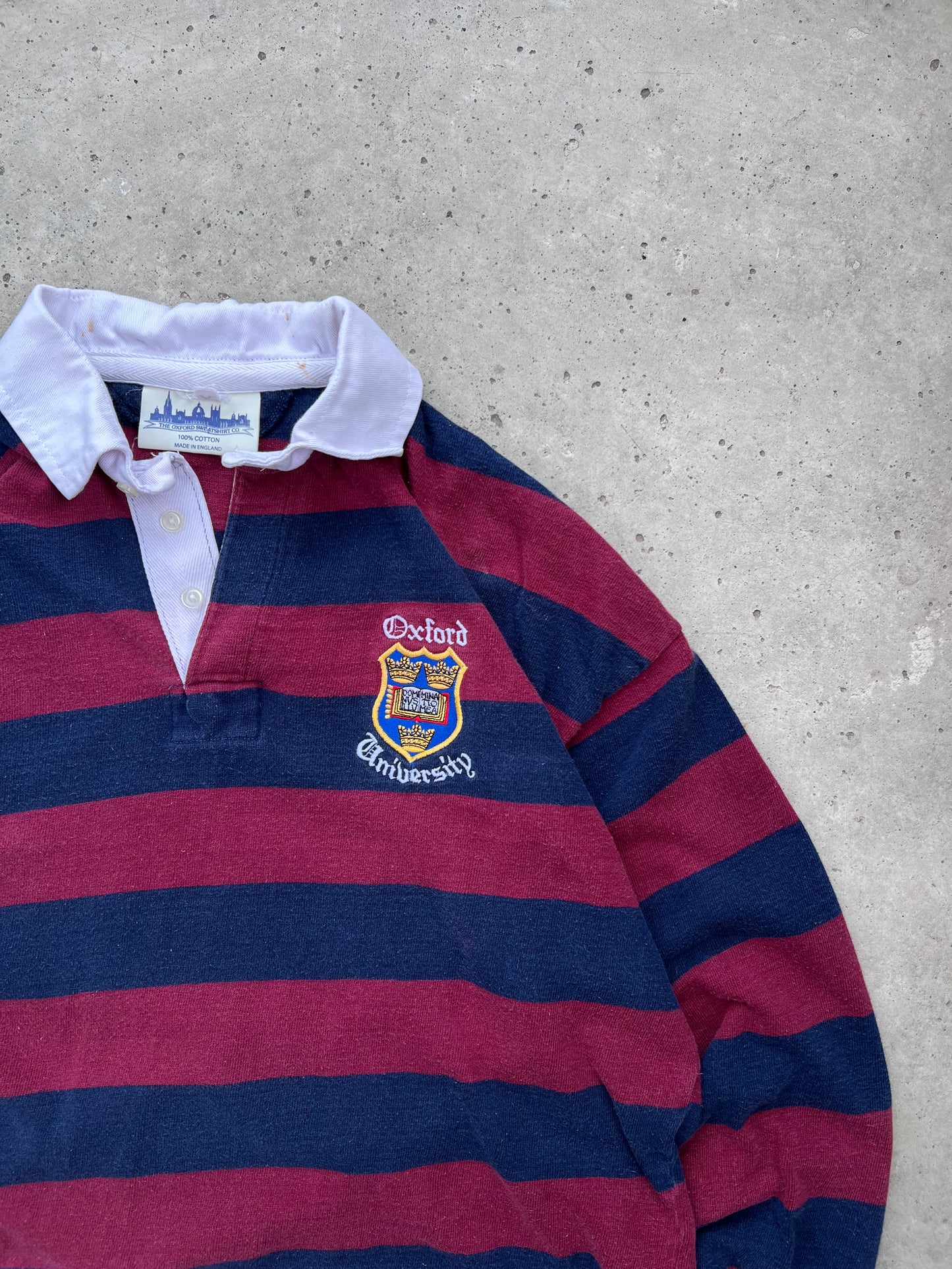 Vintage Oxford University Striped Rugby Polo - (XL)