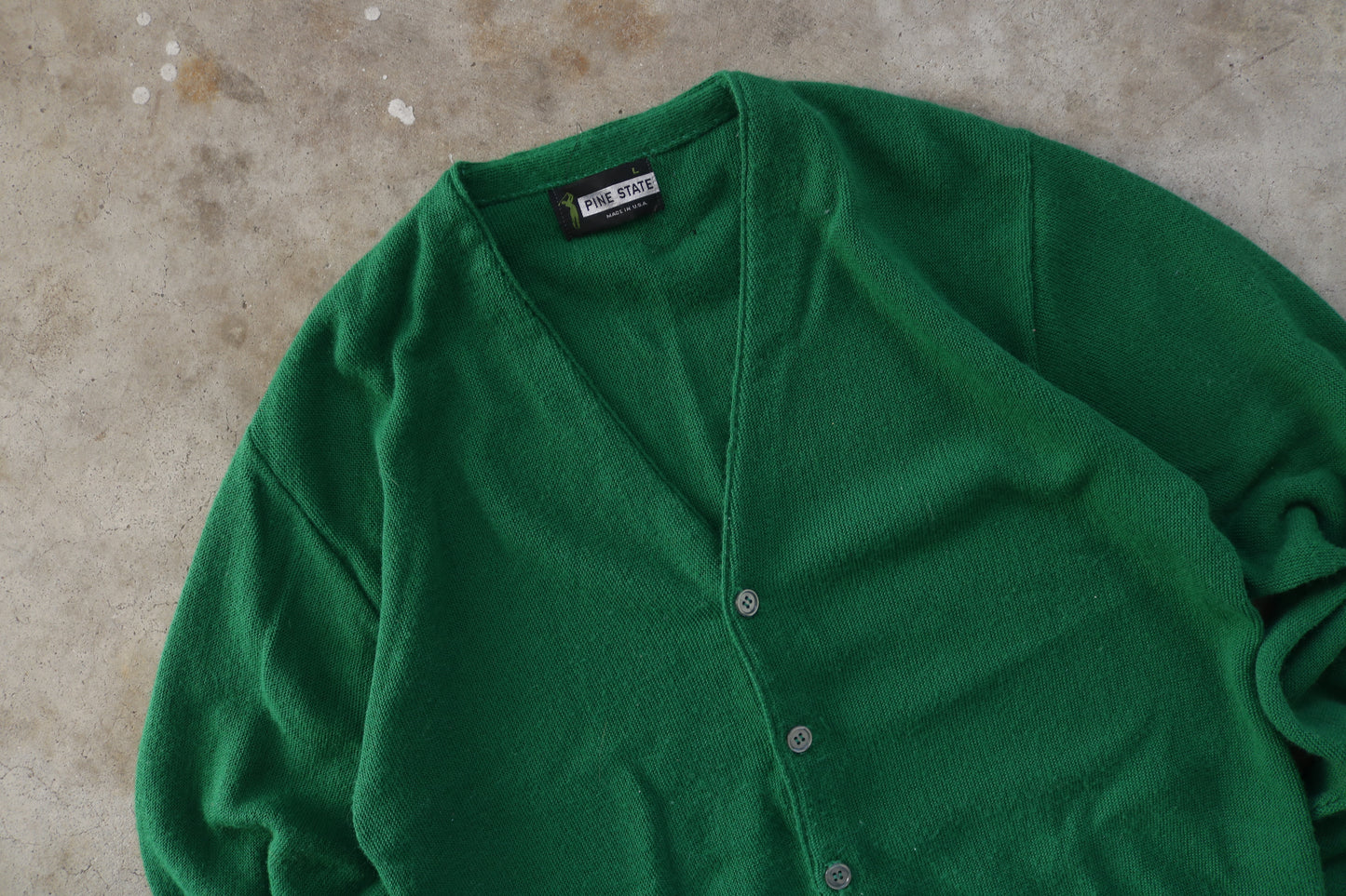 Vintage Green Cardigan - (L)