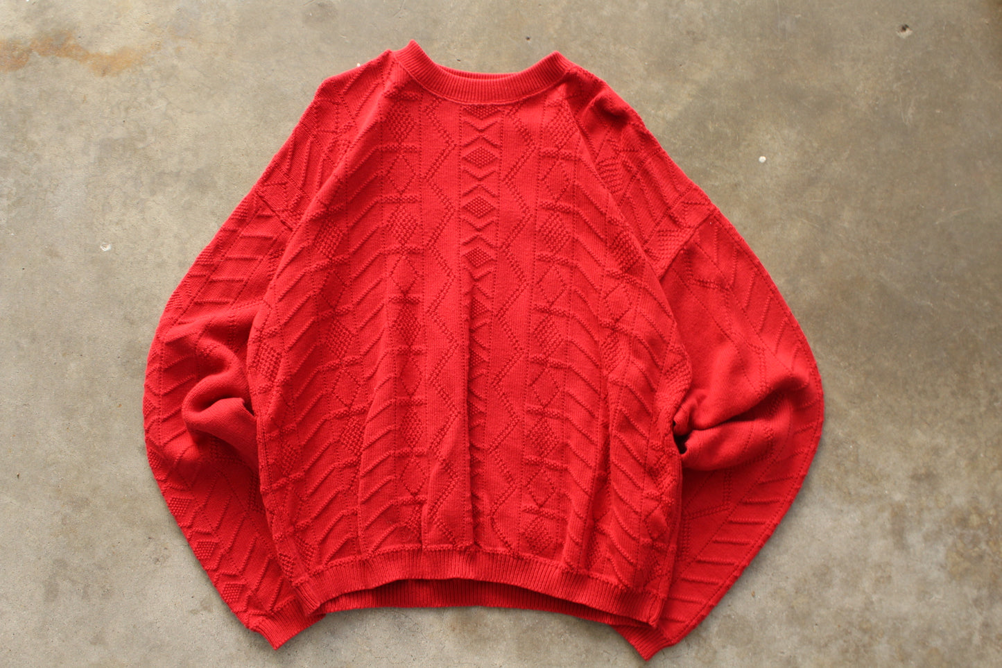 Vintage Red Sweater- (XL)