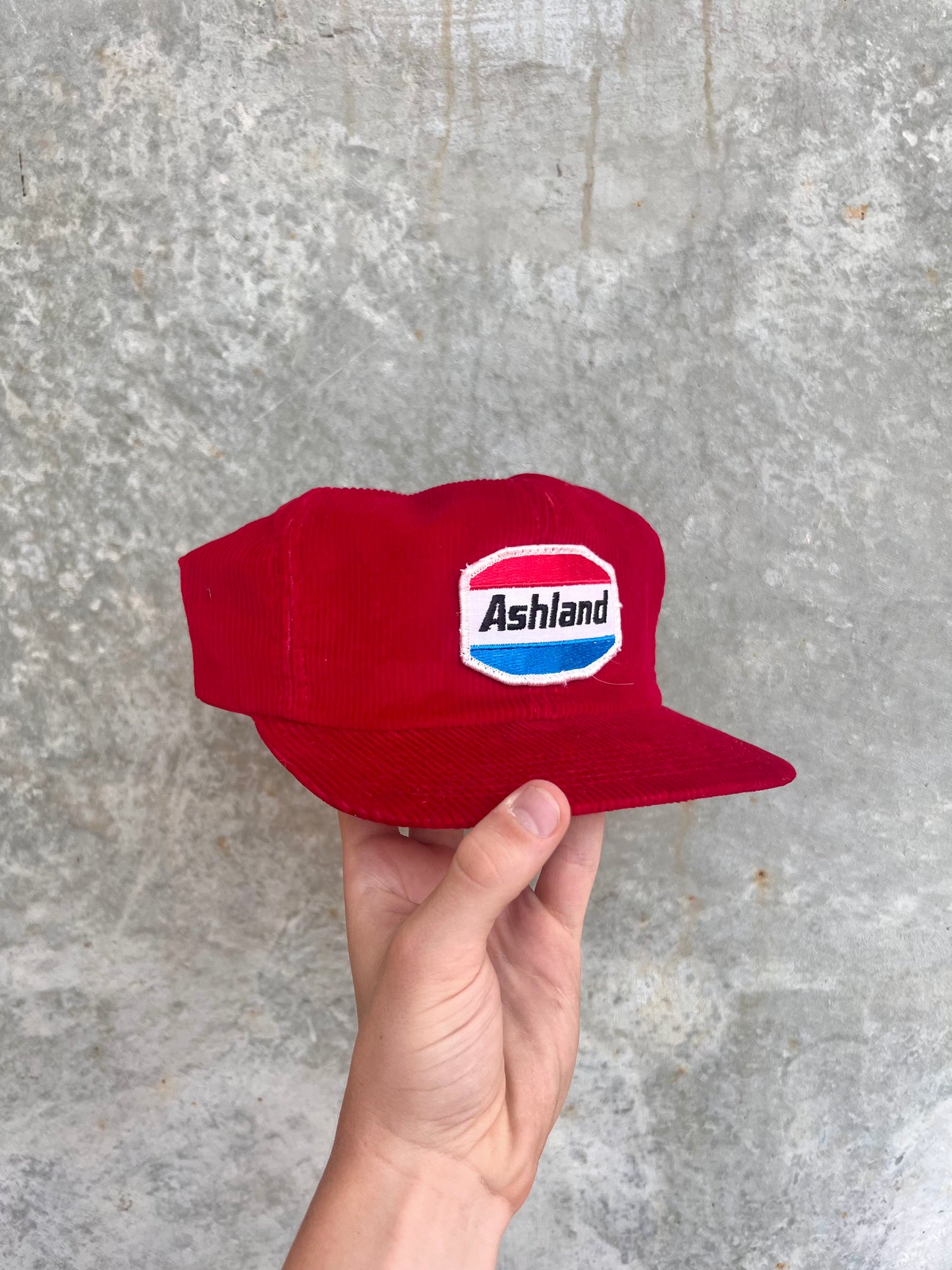 Vintage Red Corduroy Ashland Trucker Hat - (OS)