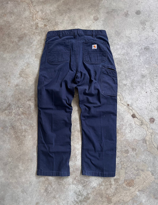 Vintage Navy Relaxed Carhartt Pants - (34)