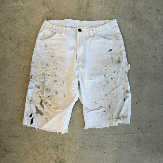 Vintage White Painter Dickies Shorts - (32)