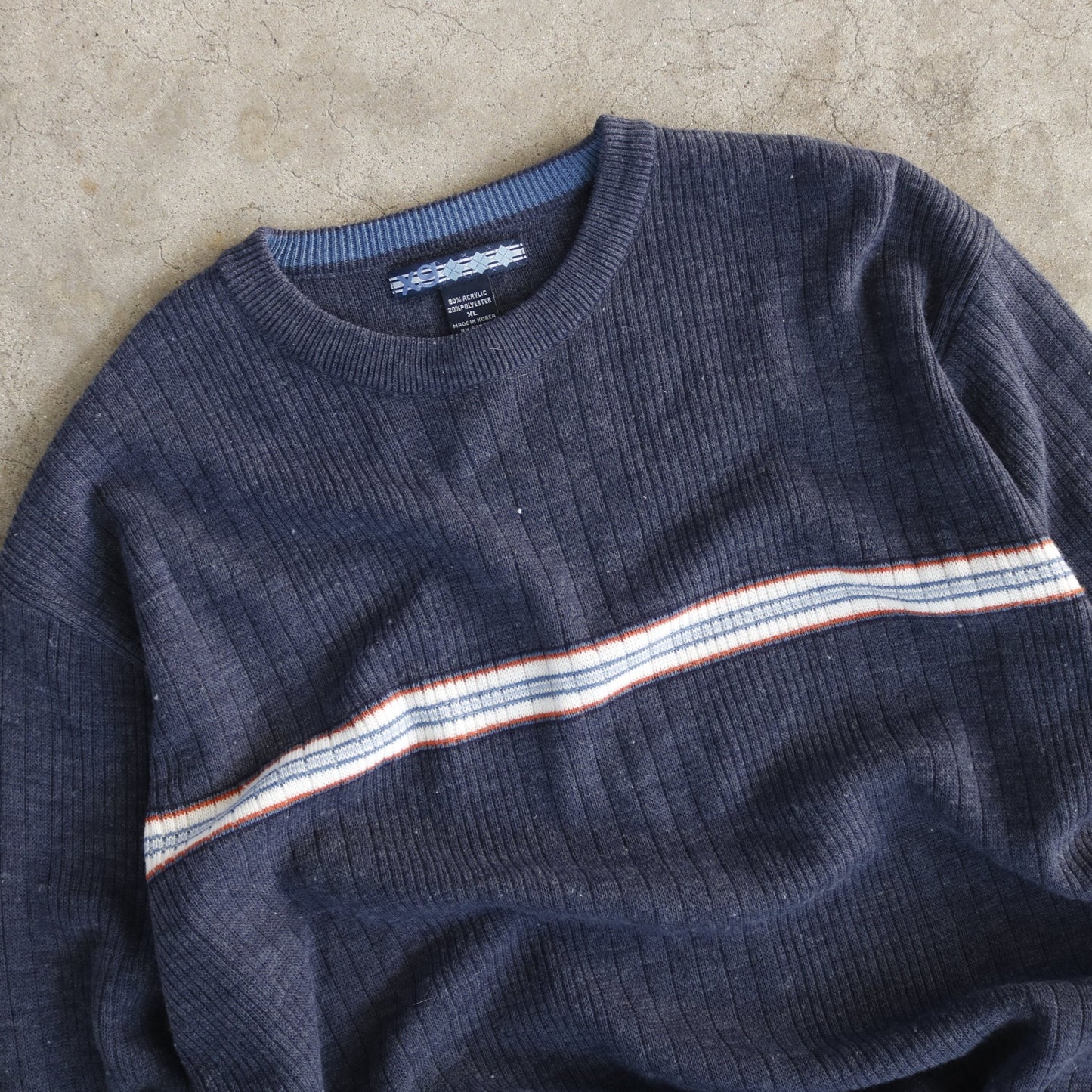 Vintage 00s Striped XG Sweater - (XL)