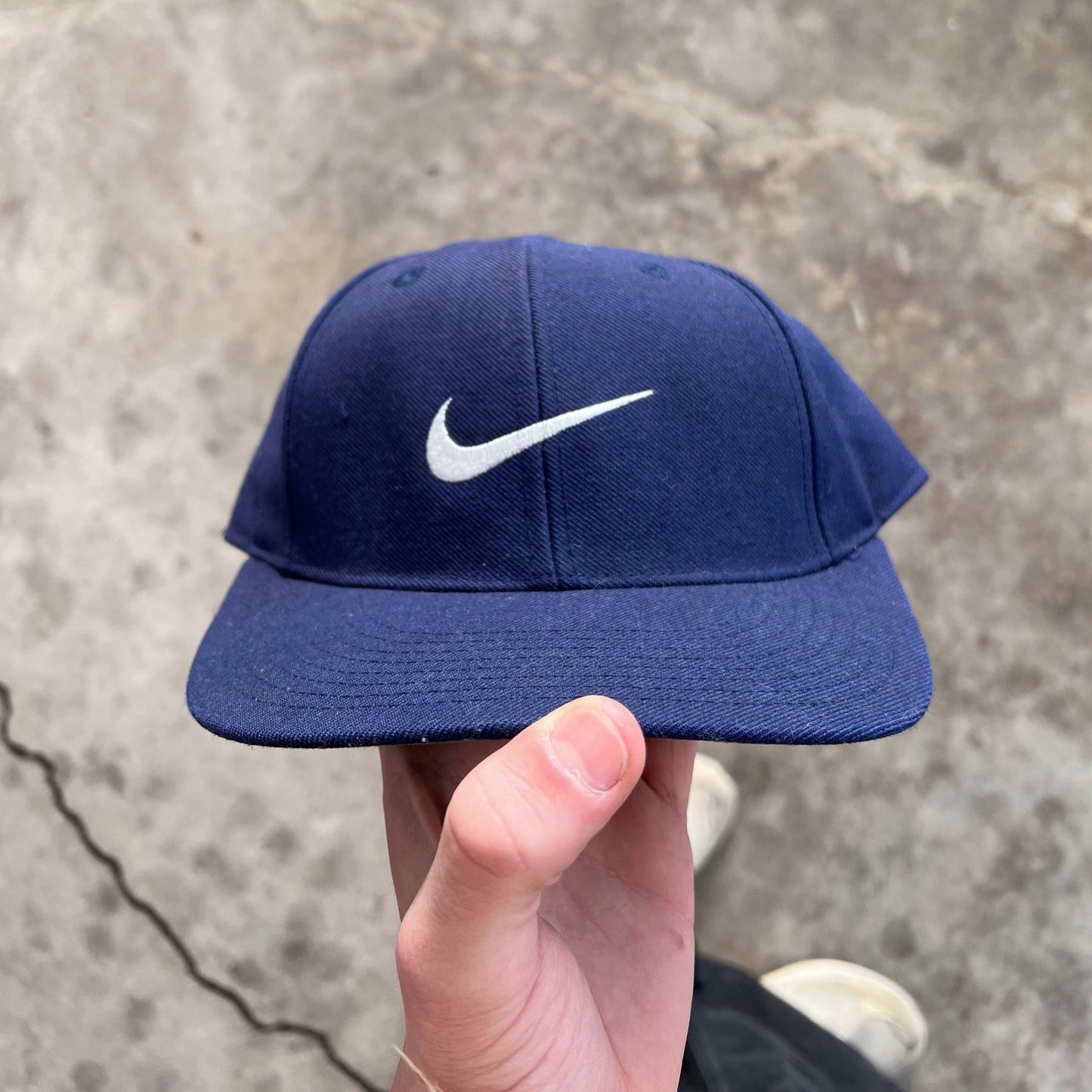 Vintage 90s Nike Fitted Navy Hat - (7.5)