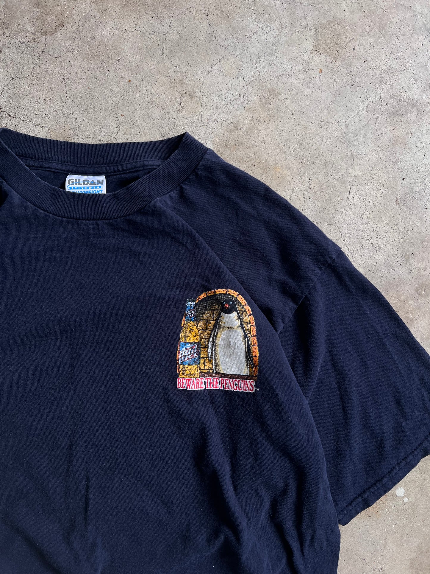 Vintage 90s Bud Ice Penguin Tee - (XL)