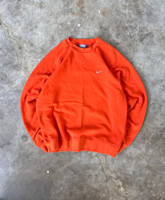 Vintage 00s Orange Nike Crew - (M)