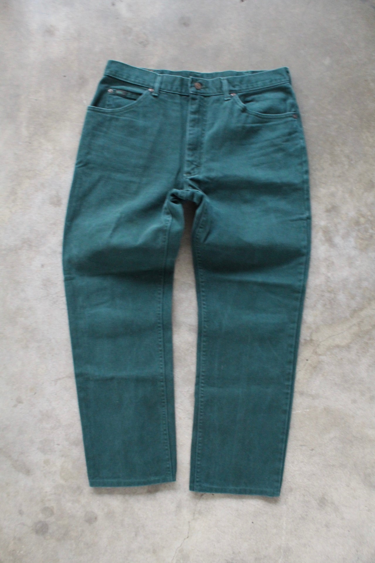 Vintage Green Lee Jeans- (36x32)