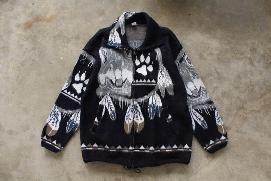 Vintage Wolf Jacket- (L)