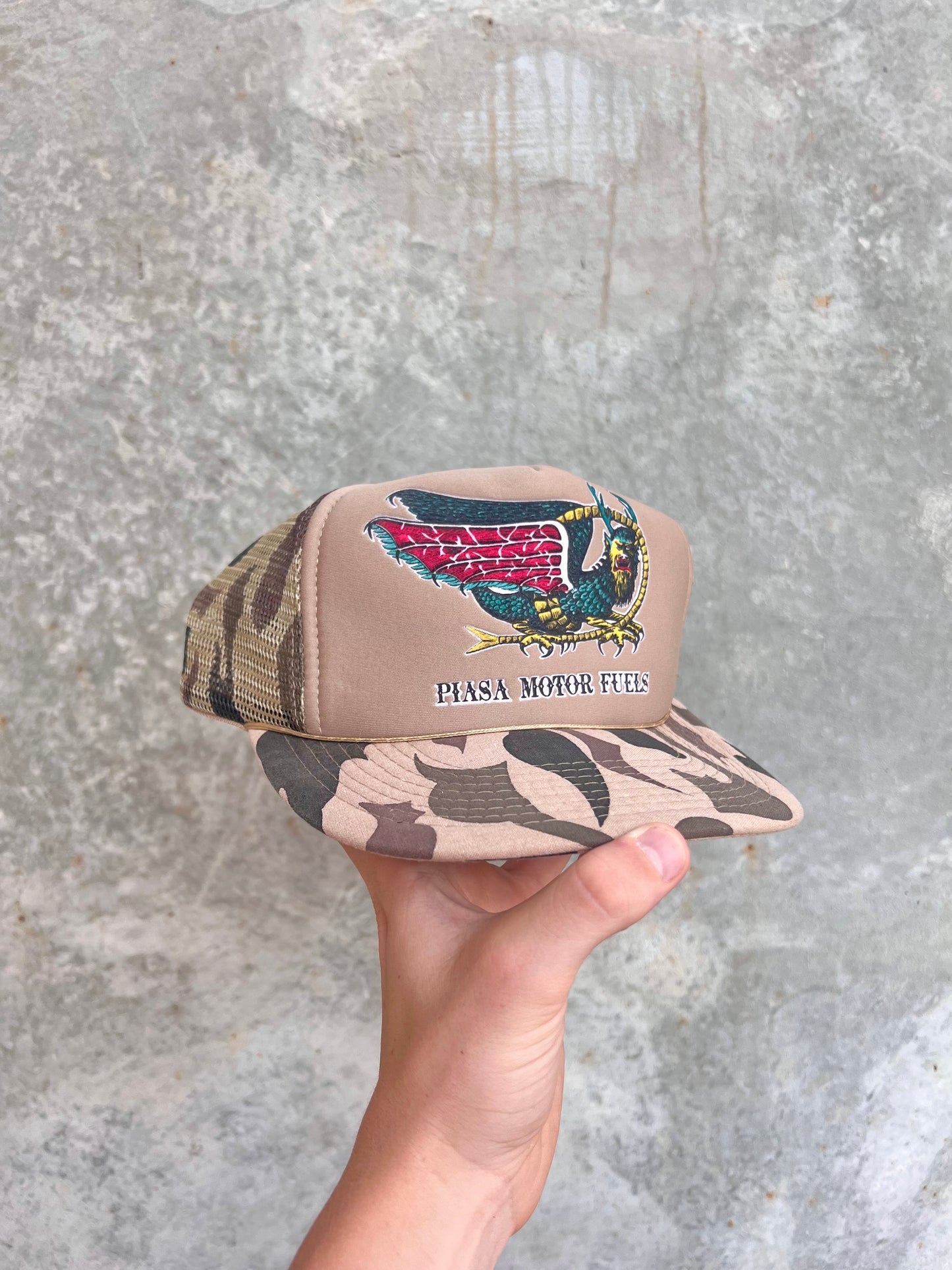 Vintage Piasa Motor Fuels Trucker Hat - (OS)