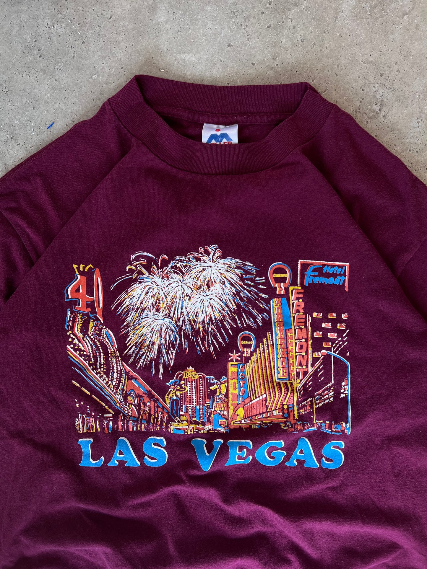 Vintage Burgundy Las Vegas Tee - (L)