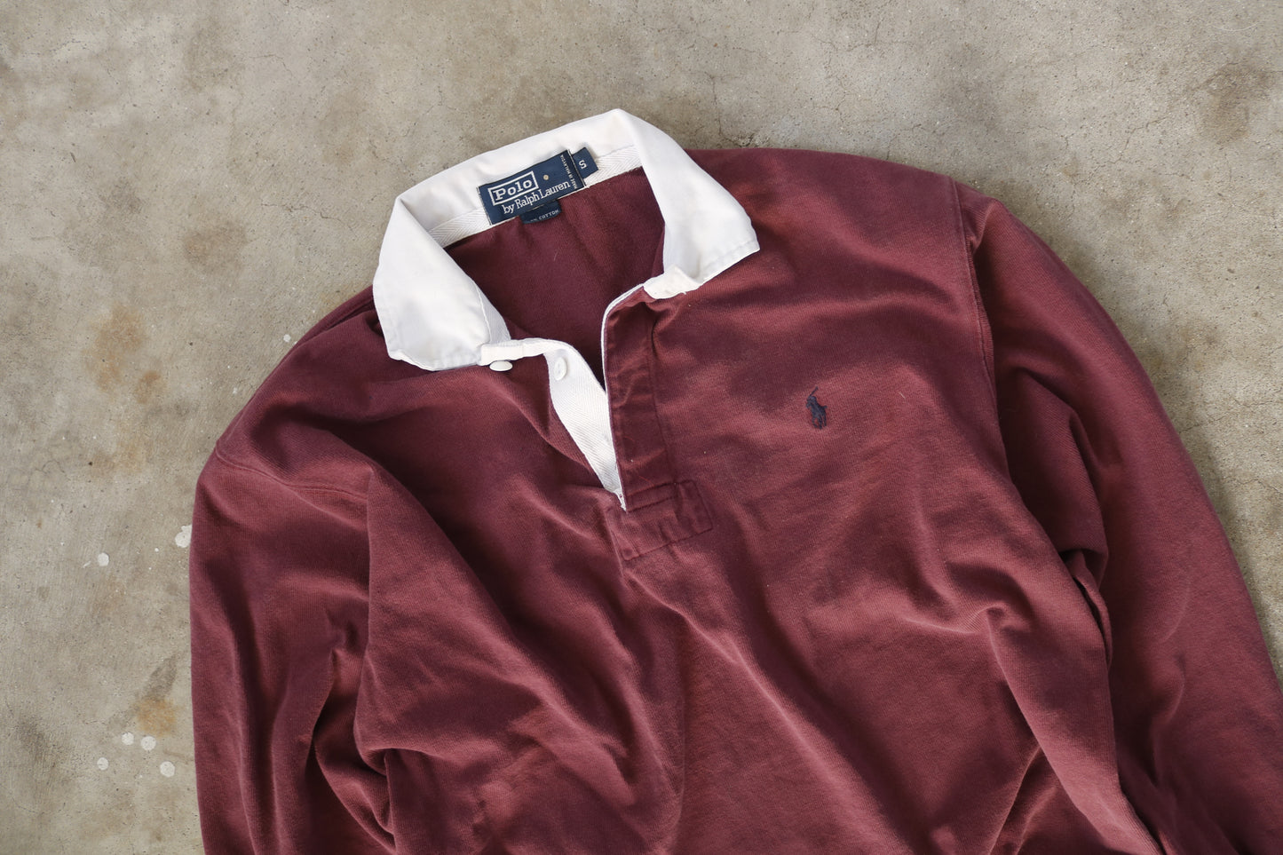 Vintage 00s Burgundy Ralph Lauren Polo Shirt - (L)