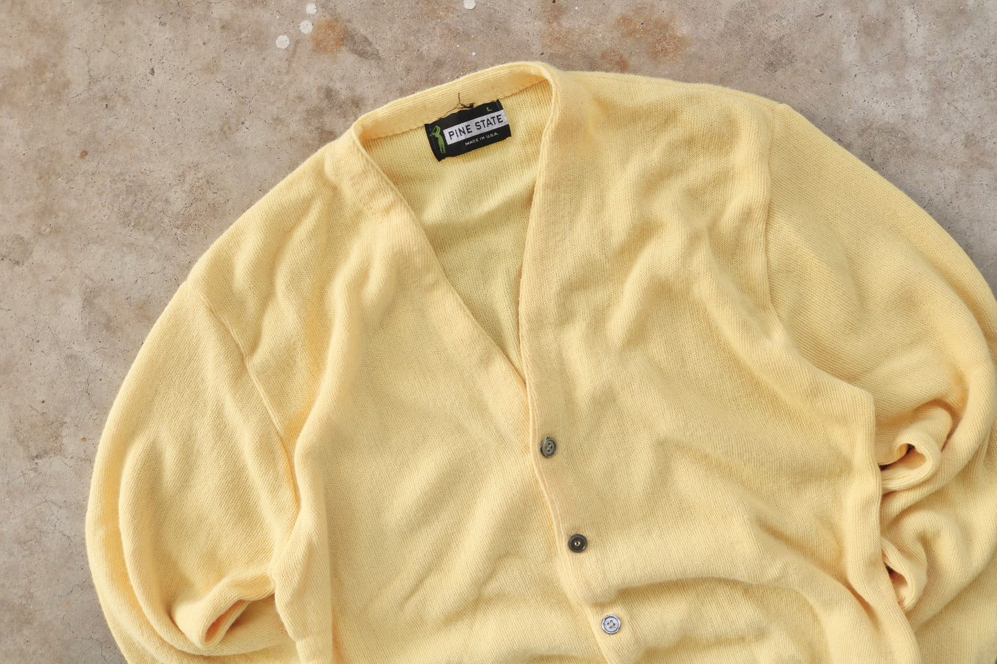 Vintage Yellow Cardigan - (L)