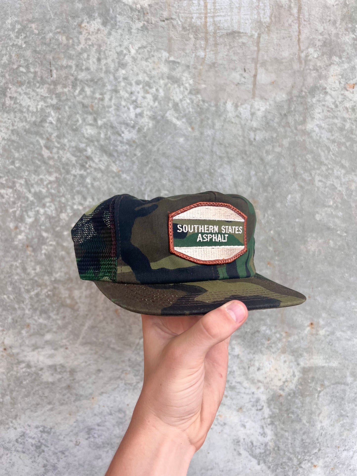 Vintage Camo Patch Trucker Hat - (OS)