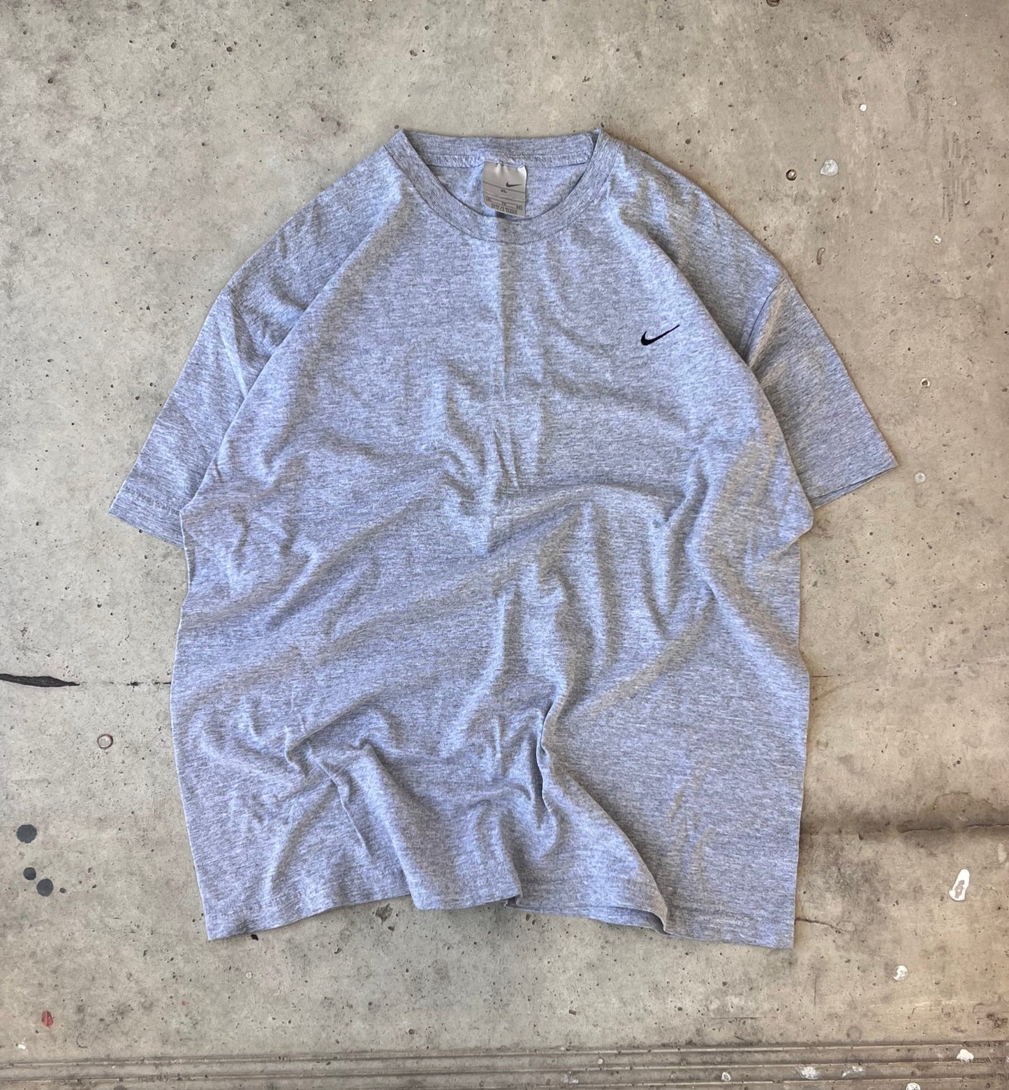 Vintage Nike Grey Check Tee - (XL)