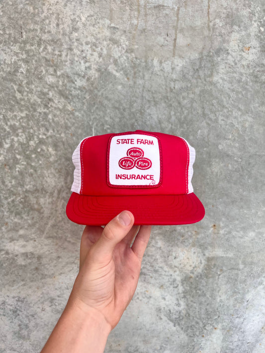 Vintage Patch State Farm Trucker Hat - (OS)