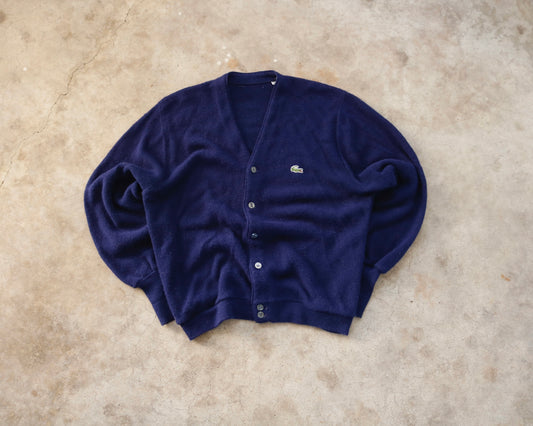 Vintage Lacoste Navy Cardigan - (M)