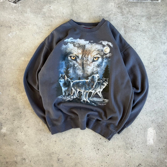 Vintage Wolf Crewneck - (L)