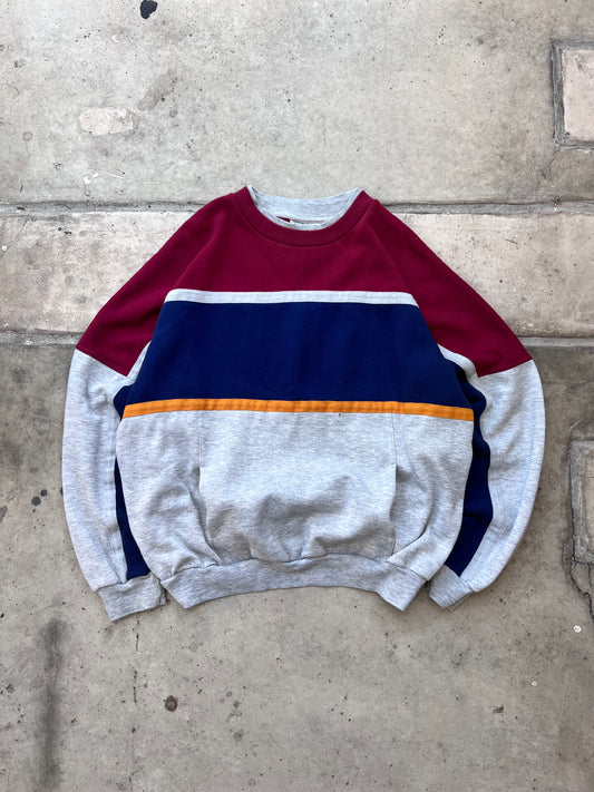 Vintage Striped Blank Crew - (XL)