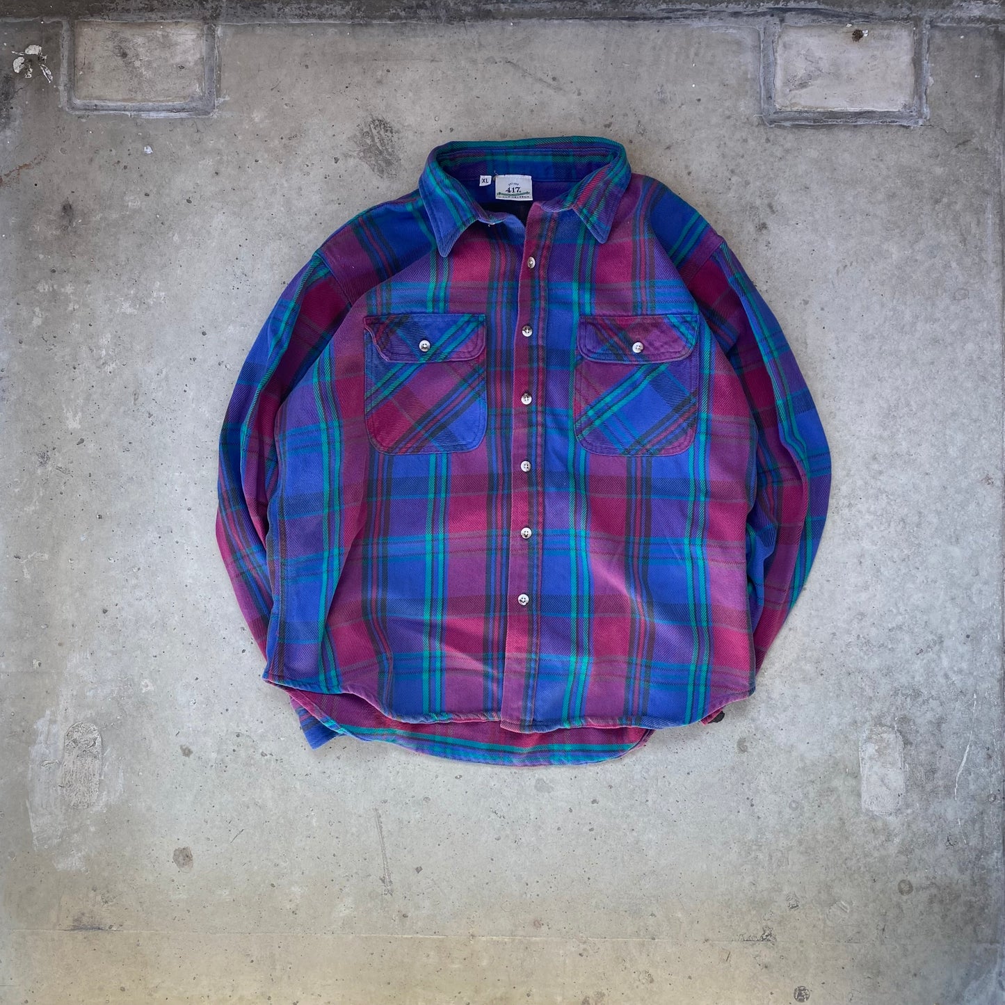 Vintage 90s 417 Flannel- (XL)