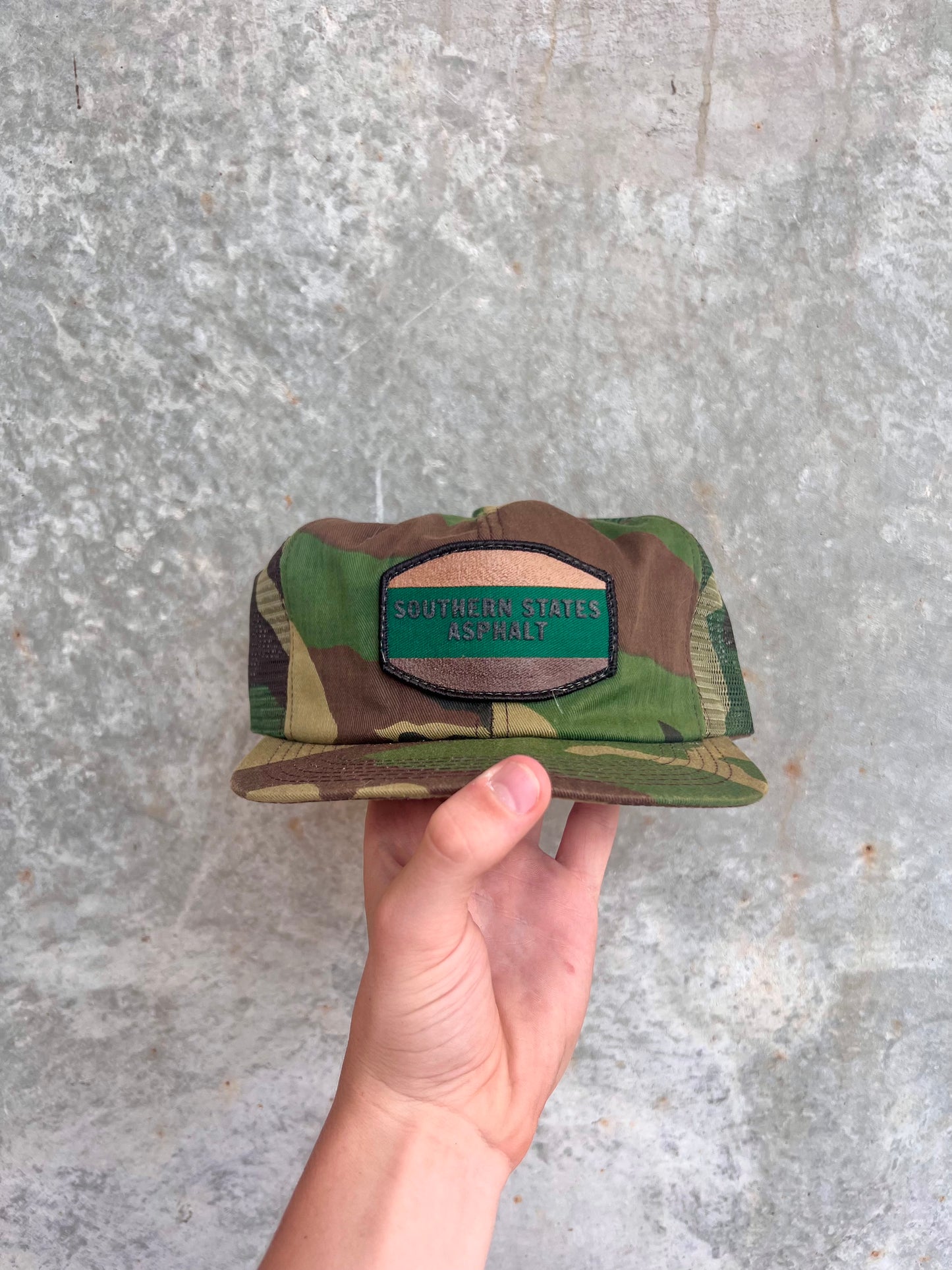 Vintage Camo Patch Trucker Hat - (OS)