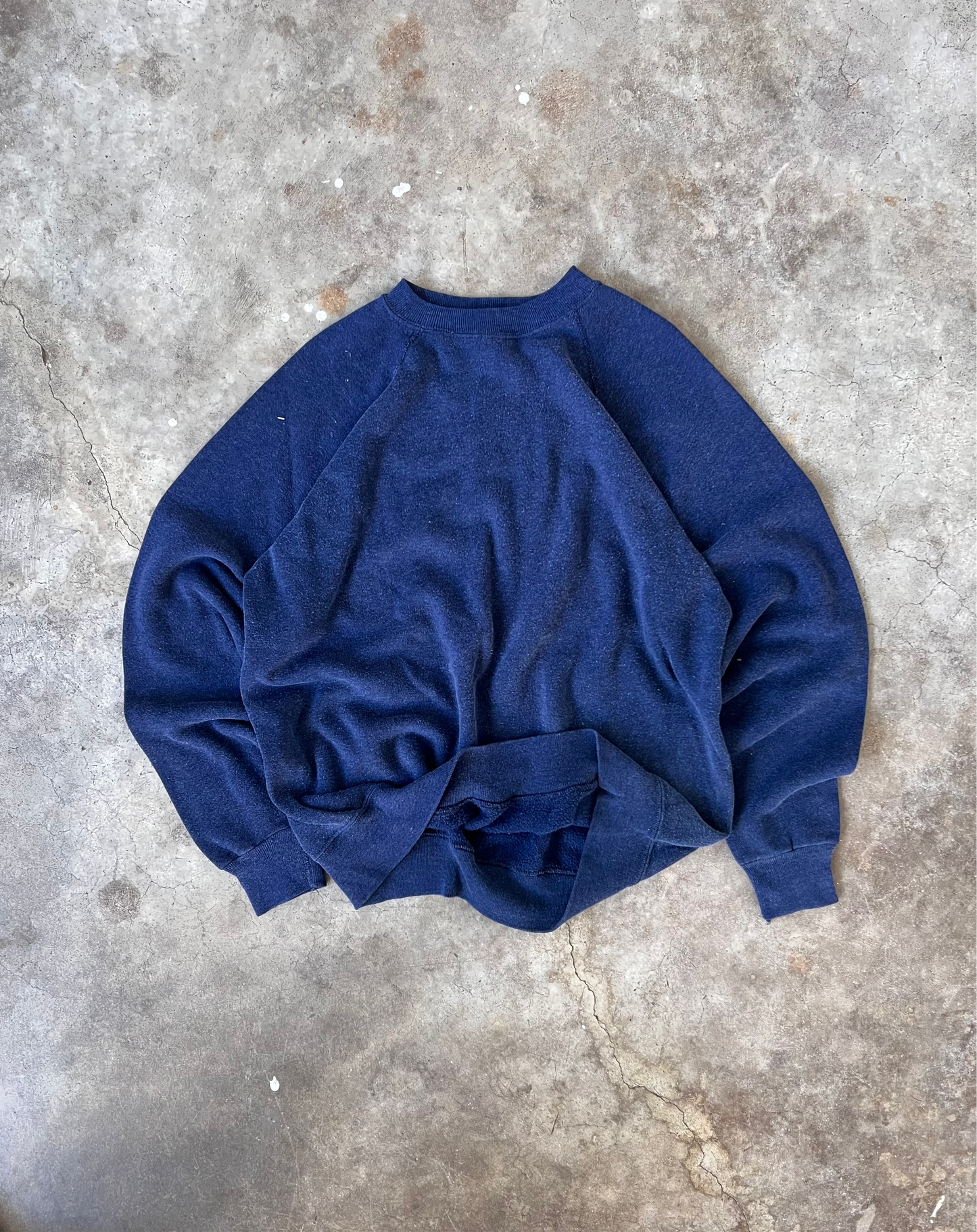 Vintage 70s Blank Navy Sweat - (M)