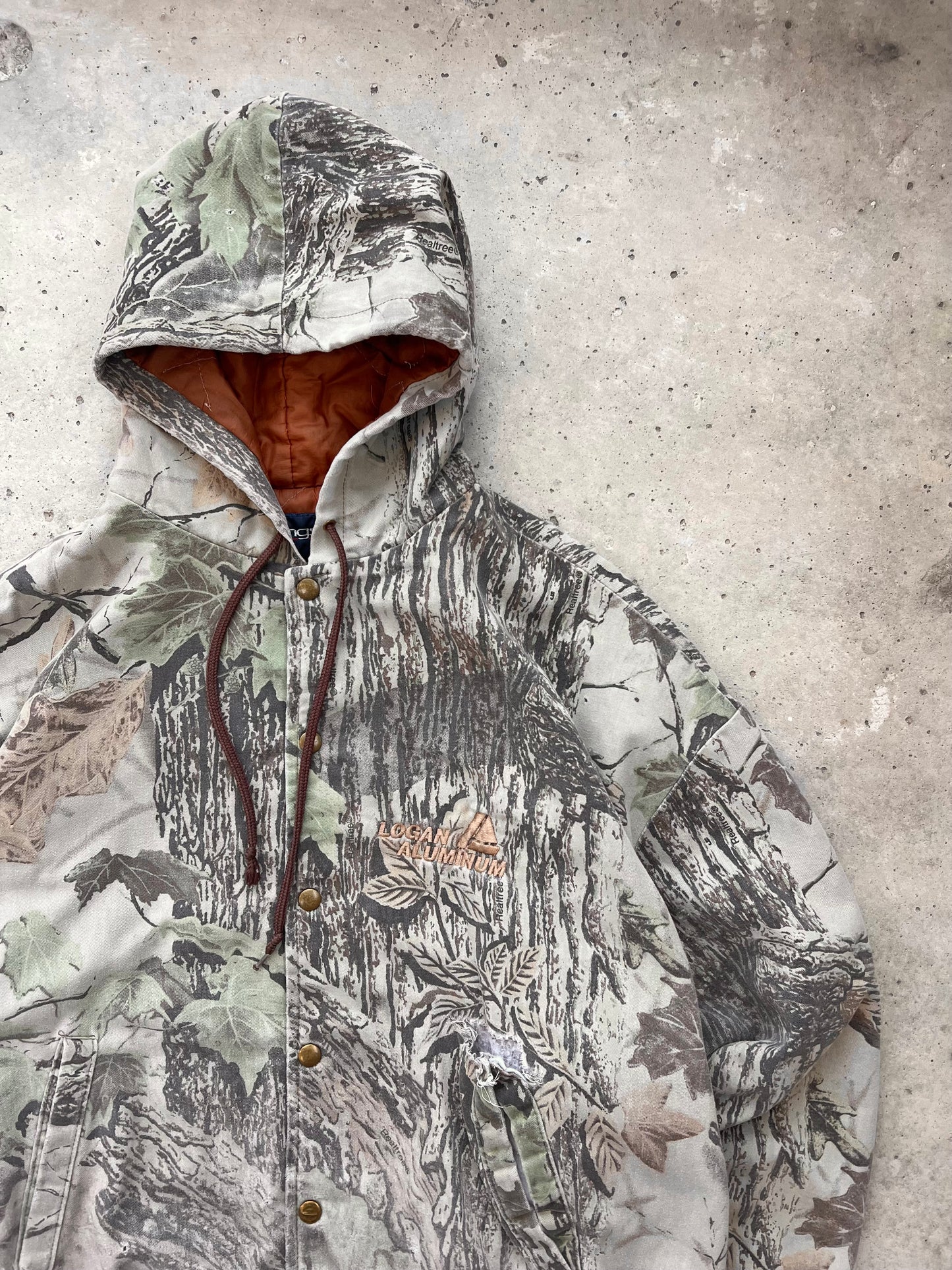 Vintage Camo Zip-Up Hooded Jacket - (XXL)