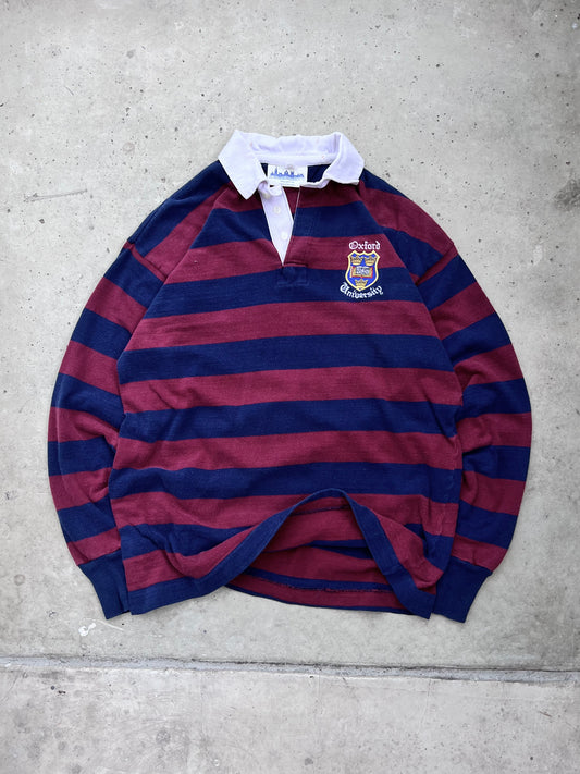 Vintage Oxford University Striped Rugby Polo - (XL)