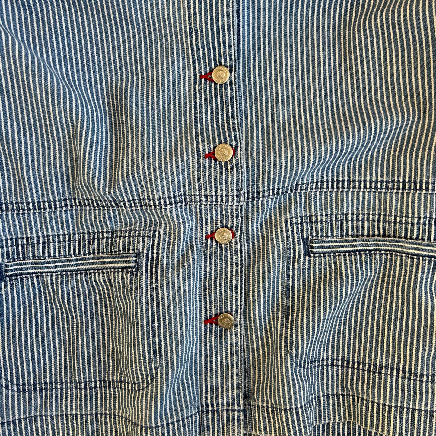 Vintage Pin Stripe Button up - (M)