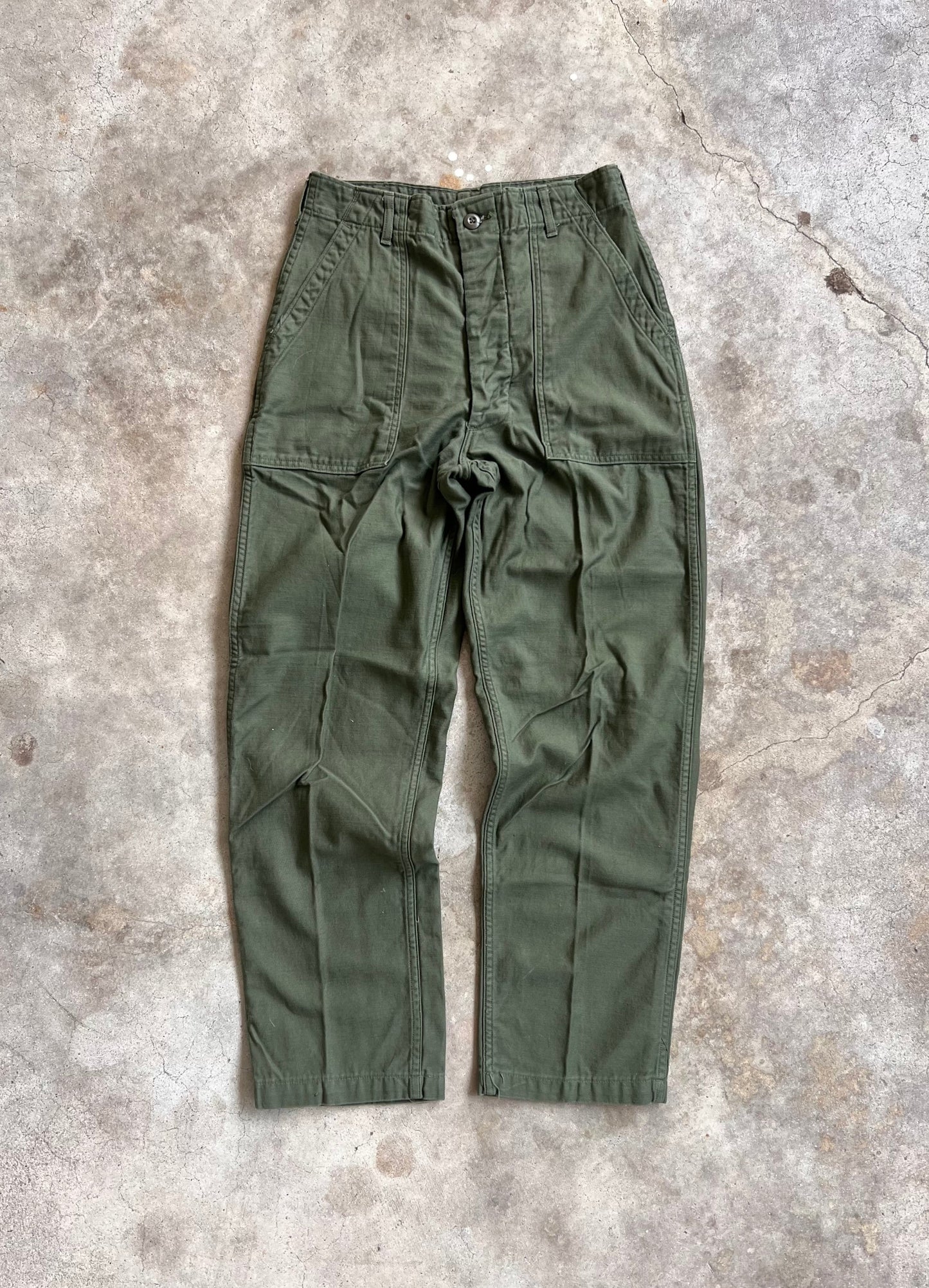 Vintage 70s Sateen Og-107 Military Trousers - (28)