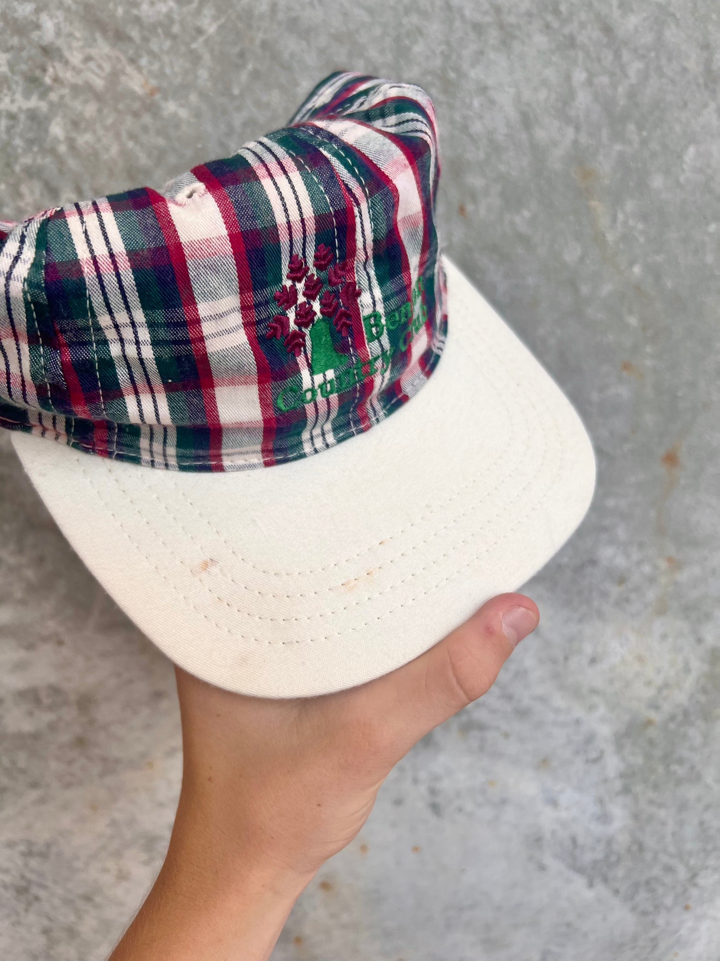 Vintage Plaid Country Club Hat - (OS)