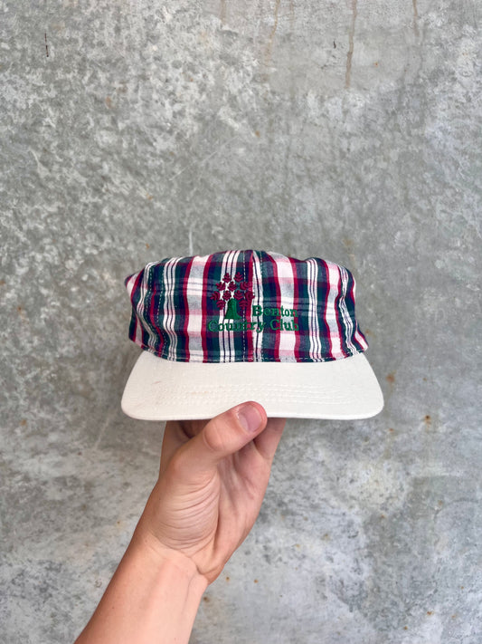 Vintage Plaid Country Club Hat - (OS)