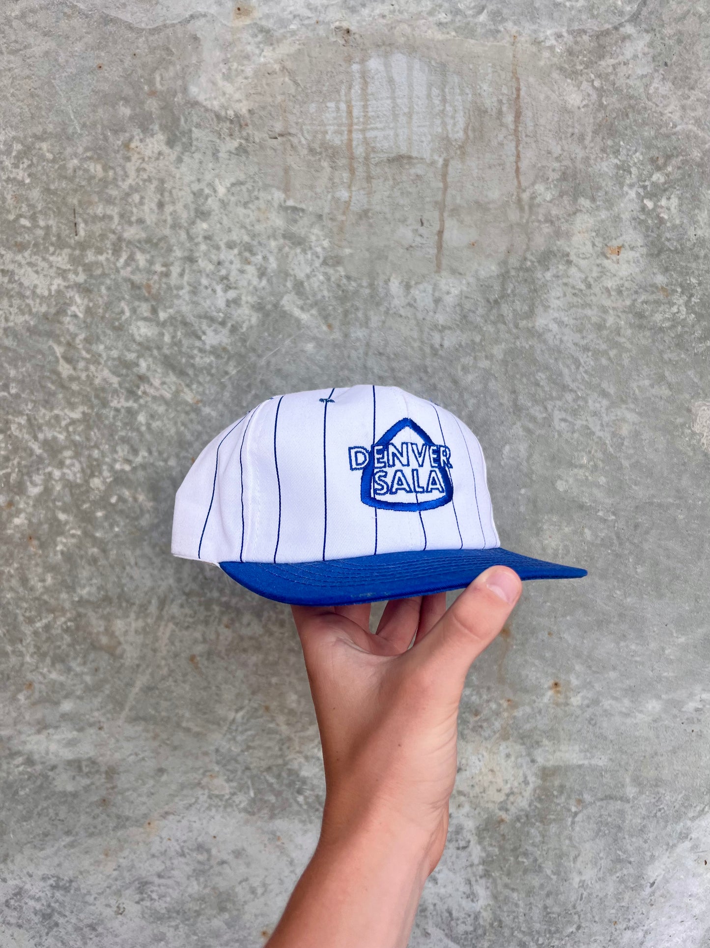 Vintage Blue Pinstripe Hat - (OS)