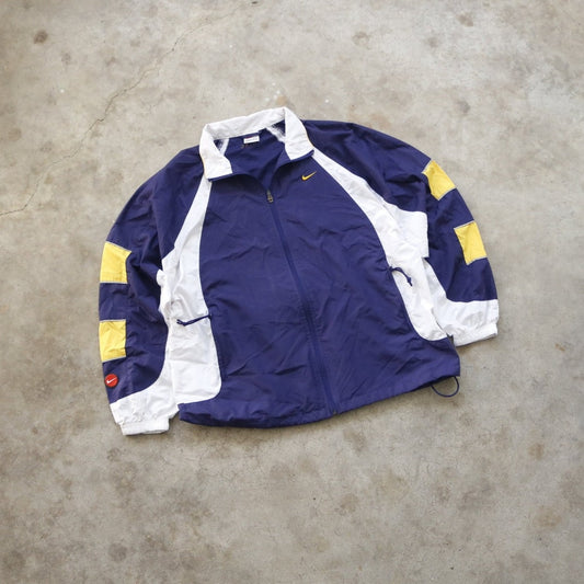 90s Nike Blue & Yellow Windbreaker - (L)