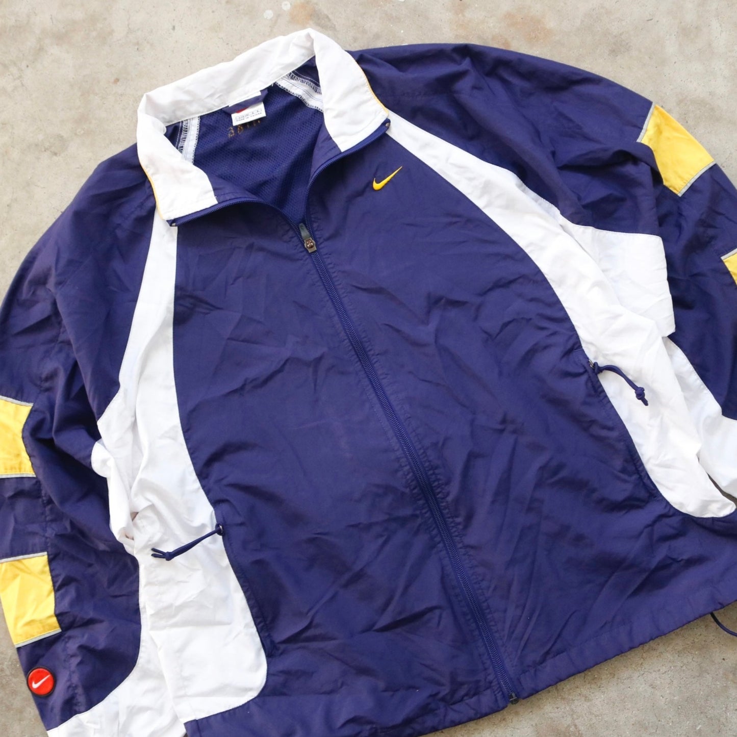 90s Nike Blue & Yellow Windbreaker - (L)